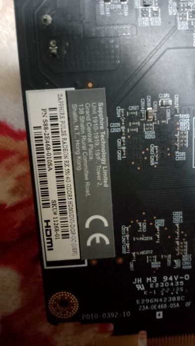 Placă video Sapphire Pulse RX 550 4GB GDDR5