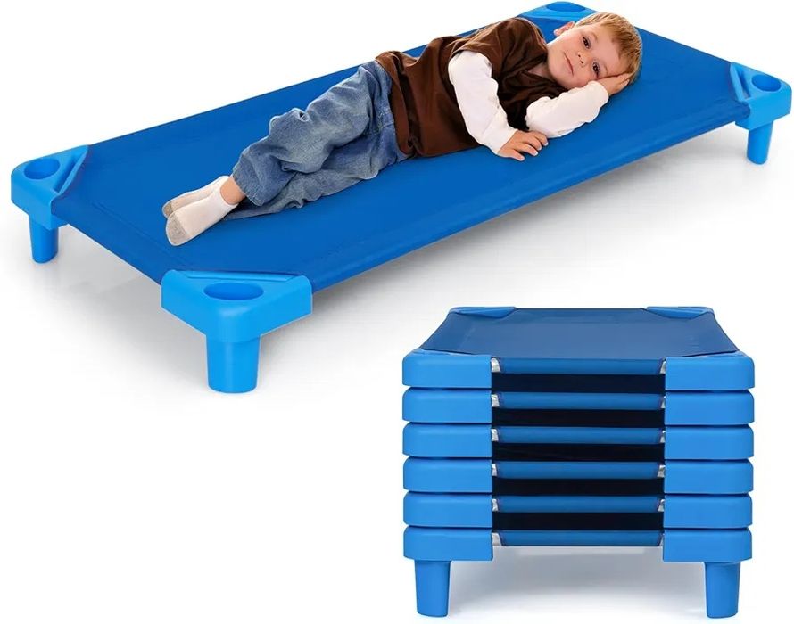 Детская кроватка-манеж Angeles для детей, синий.