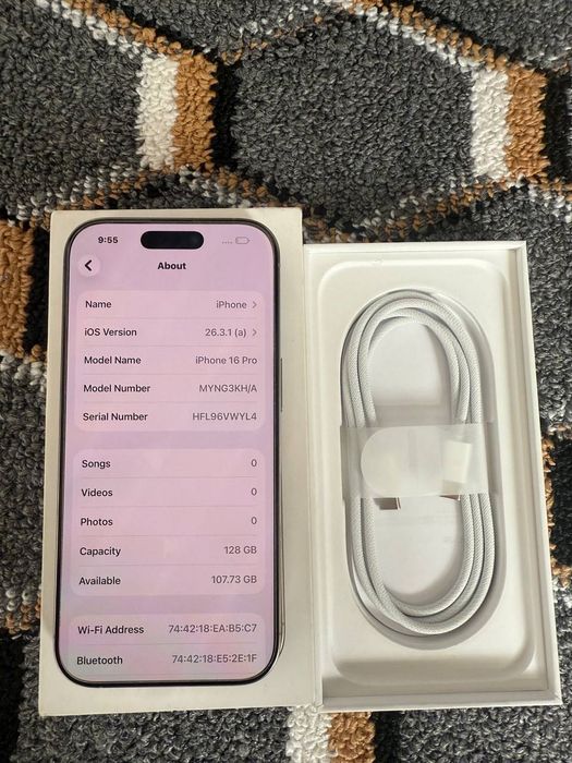 Iphone 16 Pro 99 yomkost holati yangi