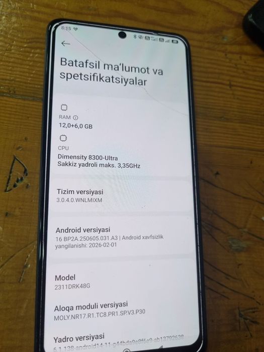 Telefon sotiladi Poco X6 pro 5G