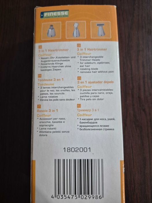 Trimmer pentru parul din nas si urechi Finesse-5 lei transportul
