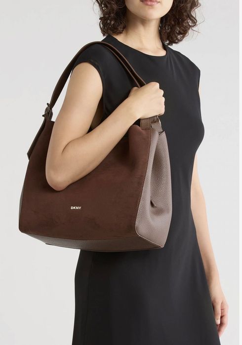 DKNY Chocolate Miller Triple Compartment Tote Bag