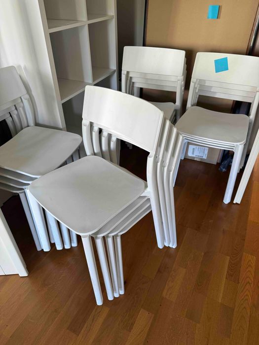 Scaun IKEA plastic alb, 16 bucati