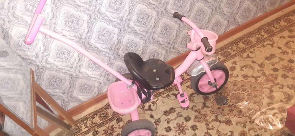 Игрушечные велосипед для детей розового цвета
