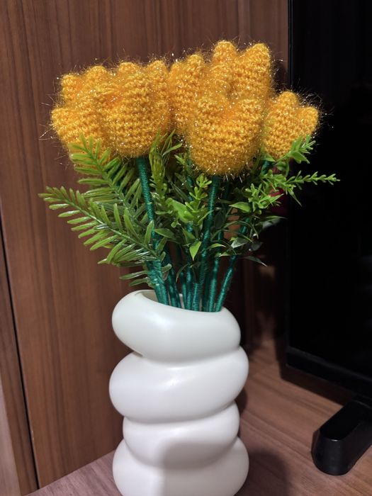 Ръчно плетени цветя