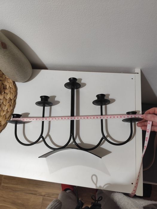 Sfeșnic decorativ negru cu 5 brațe – elegant și mod