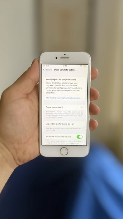 iPhone 7 Black 32GB 77% Neverlock Amprenta OK-Perfect Functional-OK