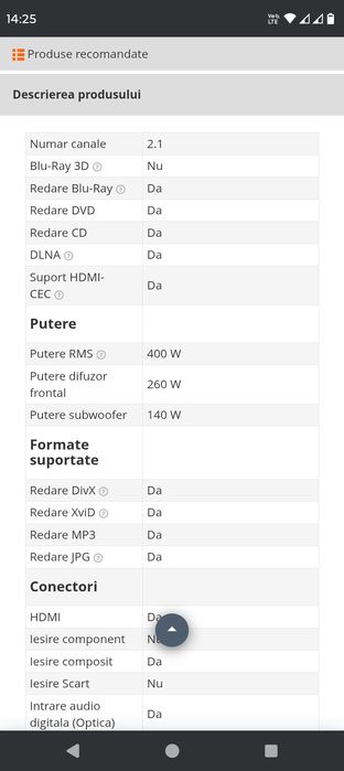 Vând sistem audio LG