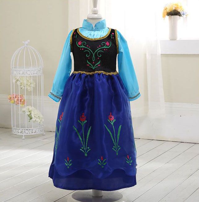 Рокля Костюм с Наметало На Принцеса Ана от Frozen + ПОДАРЪК Коронка