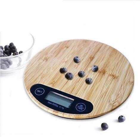Бамбукови електронни везни до 5кг/ кухненски кантар за претегляне