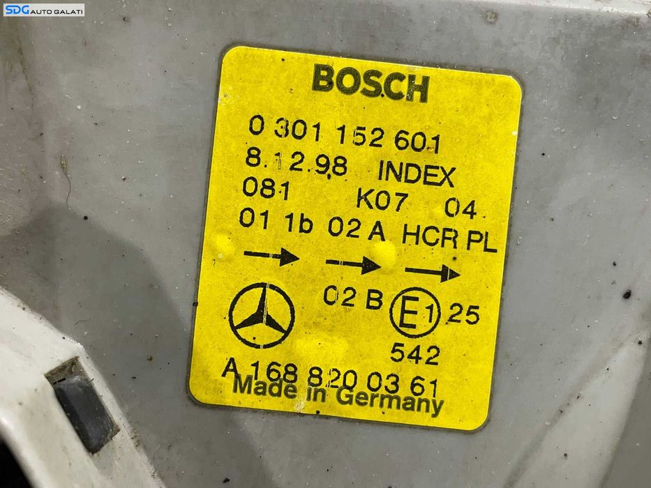 Far Stanga EUROPA Mercedes Clasa A Class W168 Non Facelift NFL 1997 - 2001 Cod A1688200361 0301152601 [L3954]