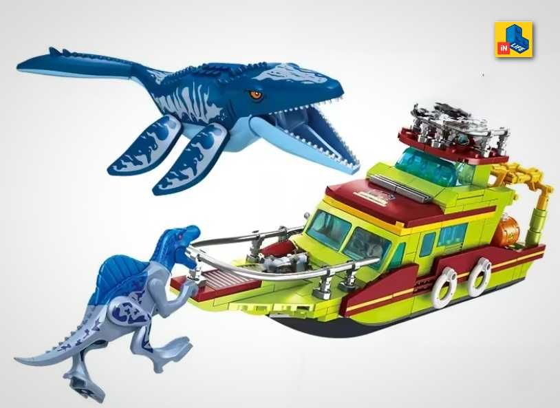 NOU comp. lego Barca Dinozaur Jurassic Mososaur Mosasaurus (nu 76974)