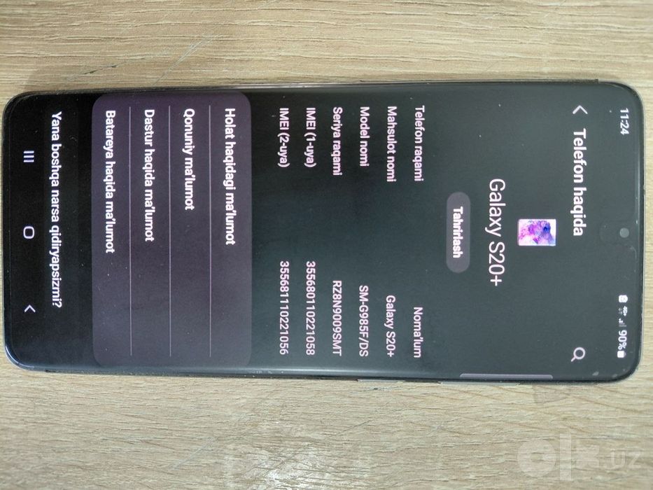 Samsung s20 plus 8/128 gb