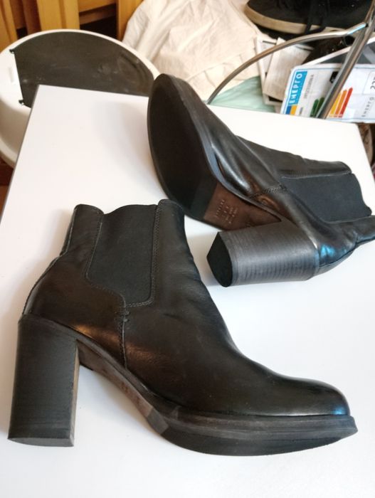 Елегантни черни боти Riccardo Cartellane Made in Italy естествена кожа