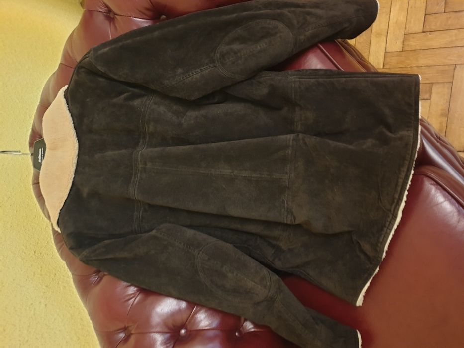 Geaca din piele imblanita OAKWOOD France _ NOUA_ Palton