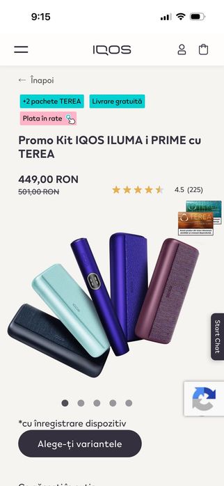 De vanzare/ Eladó IQOS ILUMA i PRIME cu TEREA (3 doboz )200 Lei