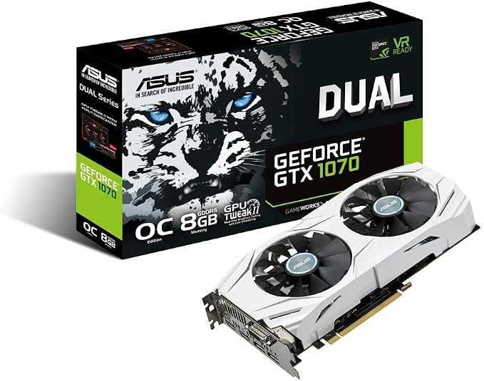 Placa video Asus Nvidia GTX 1070 8 GB 2 ventilatoare
