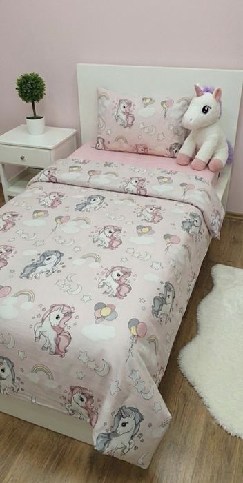 Детско памучно спално бельо/спален комплект с герой Ранфорс