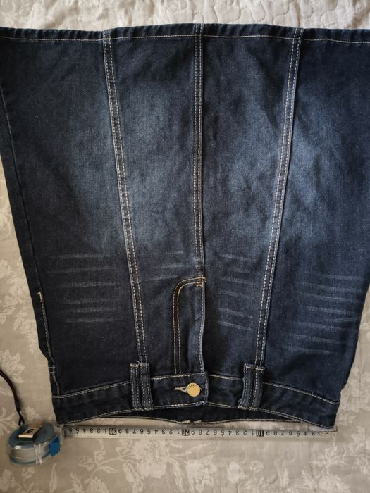 Джинсовая юбка трапеция