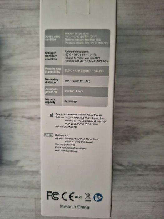 Termometru cu infraroșu fără contact Berrcom
