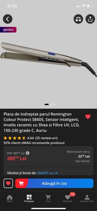 Placa de indreptat parul Remington