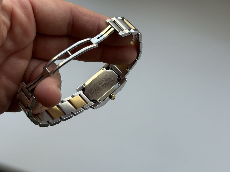 Ceas Baume Mercier Diamant Tank aur masiv 18k dama schimb cu cartier omega breitling