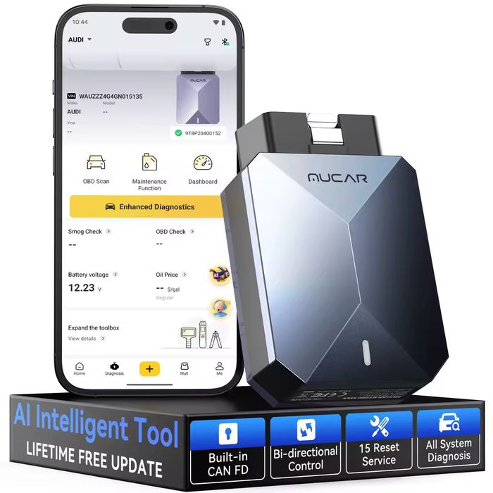 MUCAR BT200 MAX OBD CAN FD авто диагностика с безплатни ъпдейти