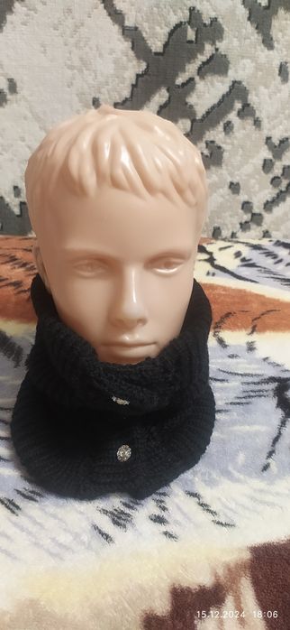 Зимний хиджаб женская шапка с длинным теплым горлышком
