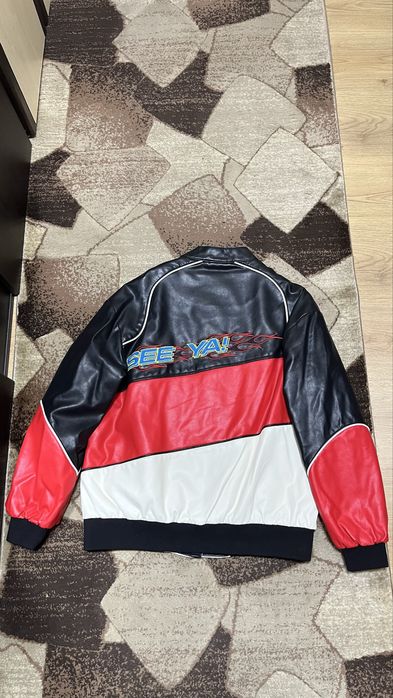 Geaca piele bomber de motocicleta/racing unisex nouă/Jachetă nouă