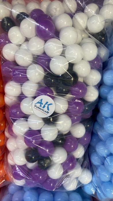 Цветни пластмасови топки за игра - 7см