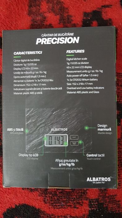 Cantar digital bucatarie, NOU