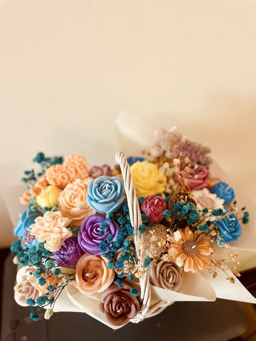 Букети от соеви свещи