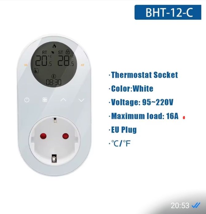 Vând 2 prize cu termostate digitale pentru control temperatură la
radi