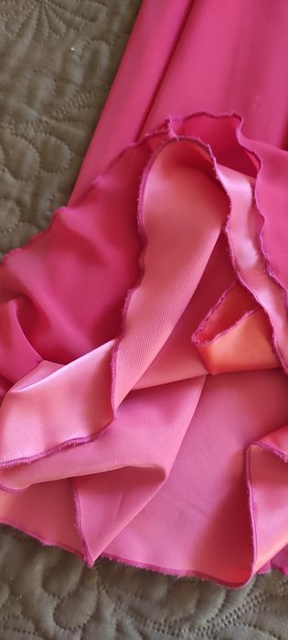 Бална рокля шифон, сатен и дантела