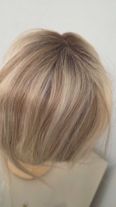 Pachet 2 produse rezervat: perucă HAIRCUBE lungă blond bej + topper cu 3 clipsuri