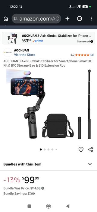 Селфи стик стабилизатор,гимбъл