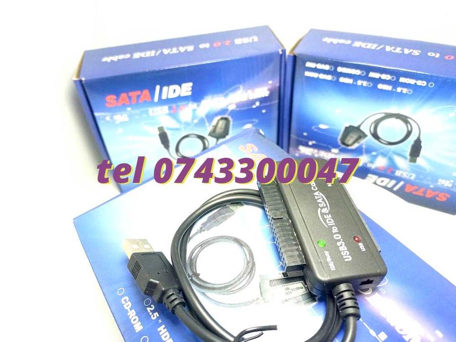 Cablu Adaptor Sata Serial Ata Ide Cu Alimentator Pentru Dvd Rw Hard D