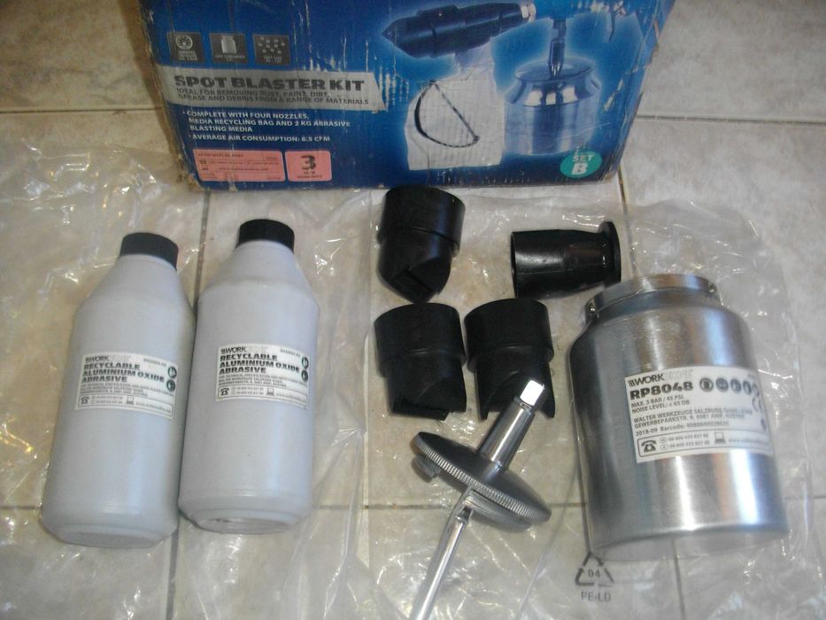 Комплект Пневматичен Пясъкоструене Ел.Роторайзер  Машина точене вериги