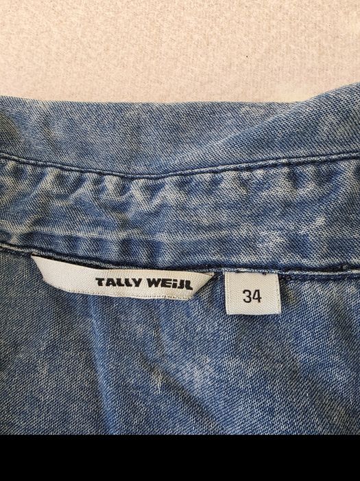 Cămașă damă denim Tally Weijl mărimea 34 / XS efect spălat