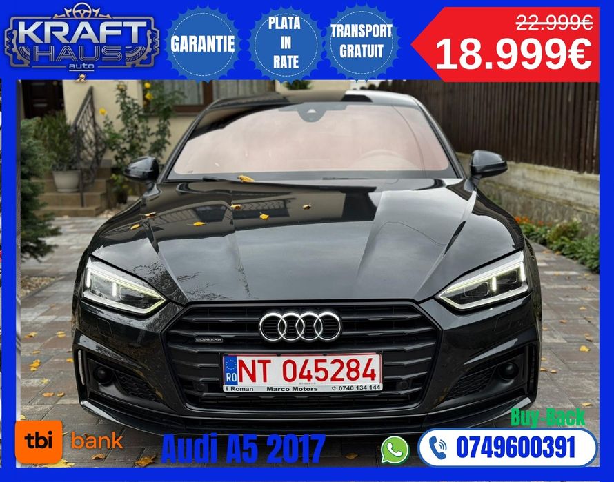 Audi a5 sportback 3.0tdi 286cp quattro rate fără avans