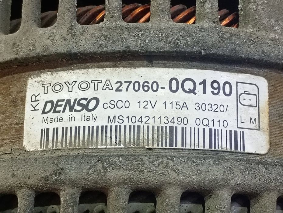 Alternator 27060-0Q190 Toyota Aygo 2 (facelift) (2018 - 2020) 1.0 benzina 1KR-FE