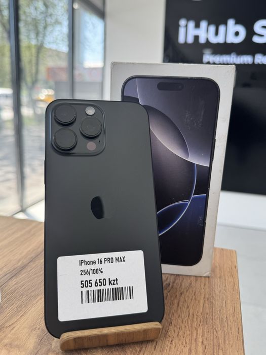 iPhone 16 ProMax•256GB/100%BlackTitanium Айфон 16 ПроМакс•256гб/100%