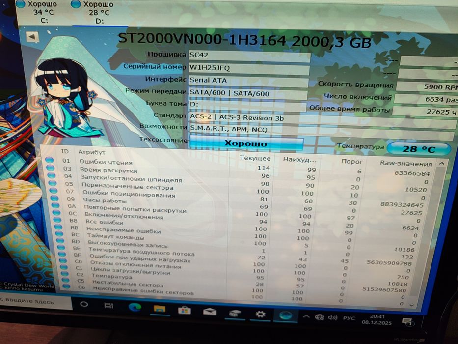 Жёсткий диск 2тб