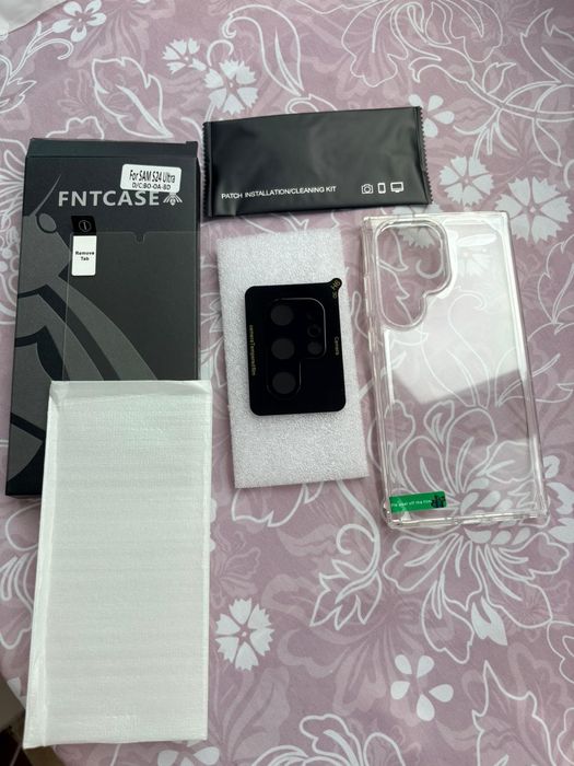 Husa + Folie sticla + protectie sticla camera Samsung S24 Ultra