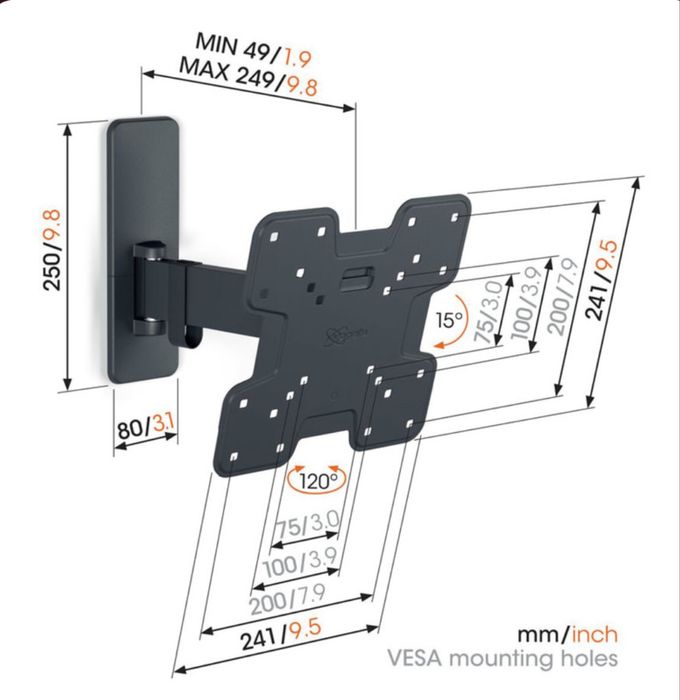 TV Стойка VOGELS TVM 1223 QUICK ЧЕРЕН