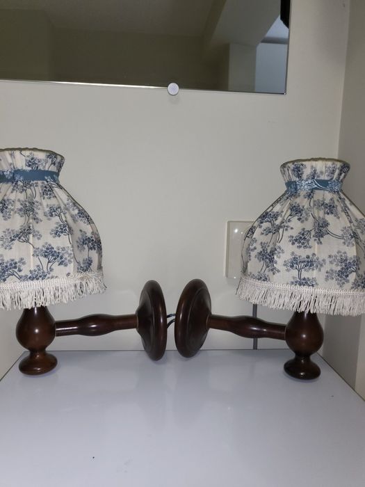 Винтидж огледало и абажури-2броя.я