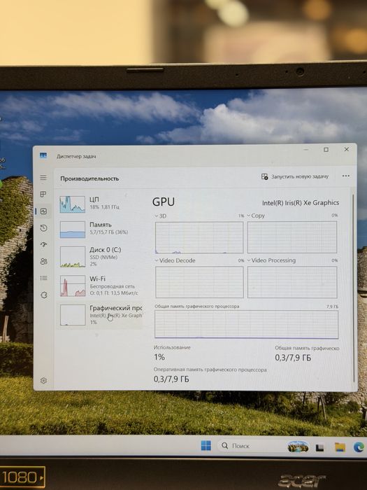 Acer Aspire 3  Процессор: Intel Core i5-1235U