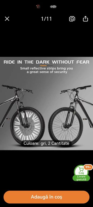 Elemente reflectorizante pentru spite bicicleta 12 bucati