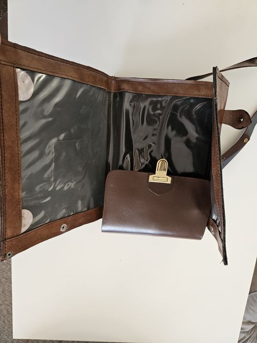 Geanta vintage  piele militara