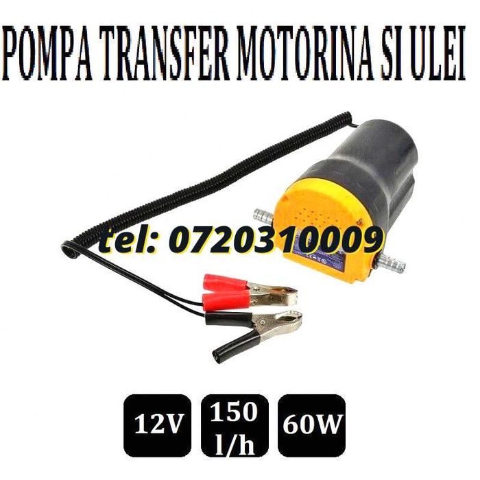 Pompita Electrica De Transfer Combustibil 12V Pentru Motorina Si Ulei Pentru Transfer Combustibil Si Motorina Pentru Transfer Orice Lichid Tehnice